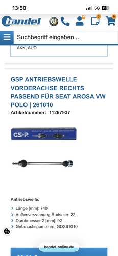 Antriebswelle polo 6n2 4 - polo, 1.4